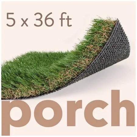 Allgreen Porch 5 x 36 Feet Artificial Grass for Pet Deck Balcony Indoor/Outdoor Area Rug - Size: 60\ x 432\