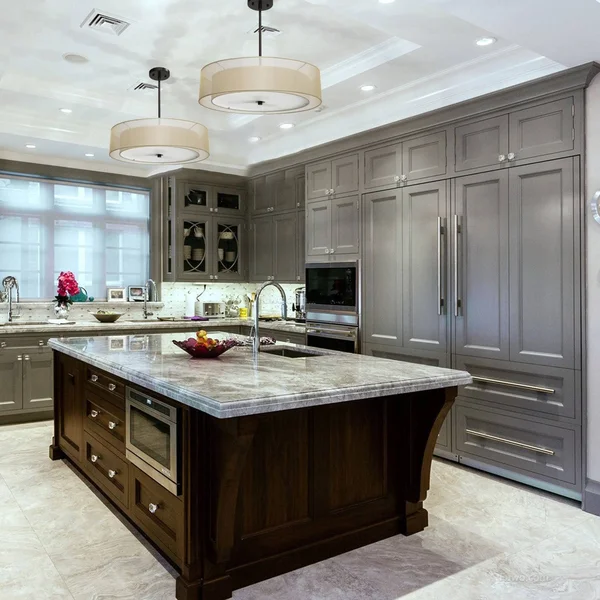 3-Light Brushed Nickel Double Drum Pendant with Outer Organza Shade