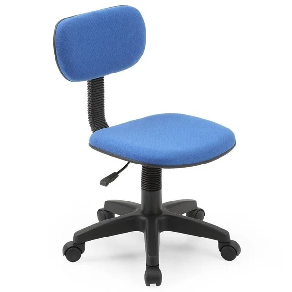 Pemberly Row Adjustable Height Swivel Task Chair in Blue - PR-1644070