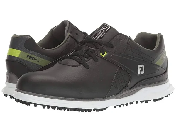 FootJoy Men's Pro|SL Spikeless Golf Shoes Size 9, Black/Lime