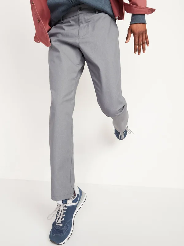 Old Navy Men's Athletic Ultimate Built-in Flex Chino Pants - Light Gray Texture - Size 30W