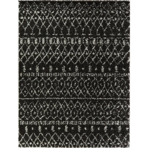 BALTA Dominic Cream/Orange 5 ft. x 7 ft. Moroccan Shag Area Rug