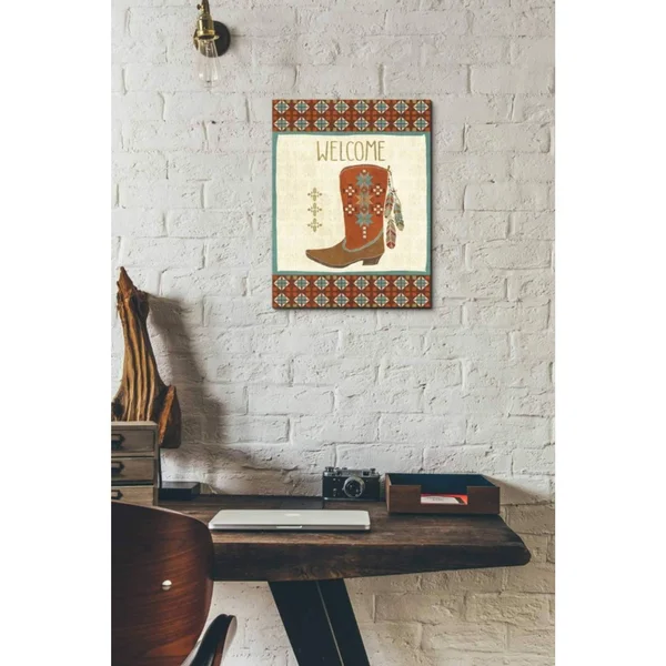 Epic Graffiti 'Southwest at Heart IV Flag' by Veronique Charron, Canvas Wall Art, 12 inchx16 inch, Size: 12 x 16, Beige