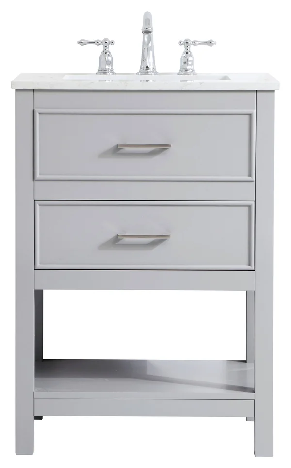 Elegant VF19024GR 24 inch Single Bathroom Vanity in Grey