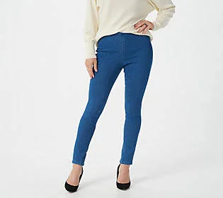 Belle by Kim Gravel Hollywood Waist Tummy Smooth Leggings - Size Plus 26, Medium Wash