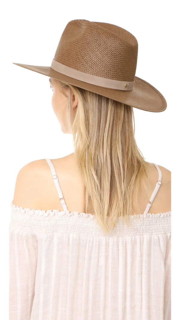 Janessa Leone Adriana Packable Fedora Brown