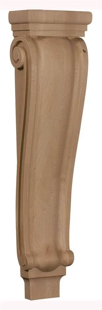 Ekena Millwork CORW06X03X22PTAL 6 1/4x22W x 3x22D x 22x22H Large Traditional Pilaster Corbel - Alder