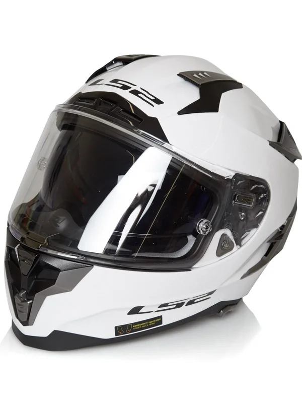 LS2 FF327 Challenger Solid Helmet - White, Size S