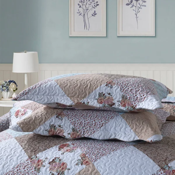 MarCielo 3 Piece Printed Quilt Set Lightweight Bedspread Set B75 Queen