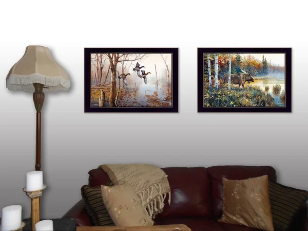Backwater Mist Collection by Jim Hansen, Printed Wall Art, Ready to Hang, Black Frame