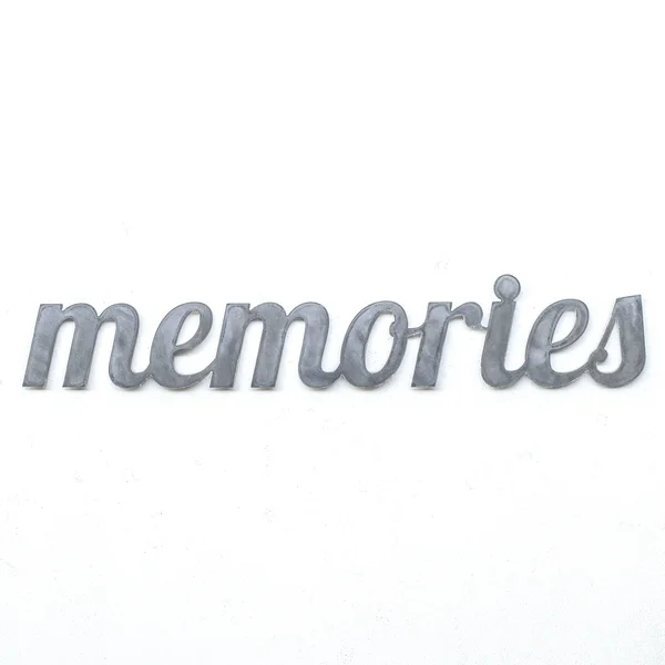 Memories - Metal Cut Sign 22x4in