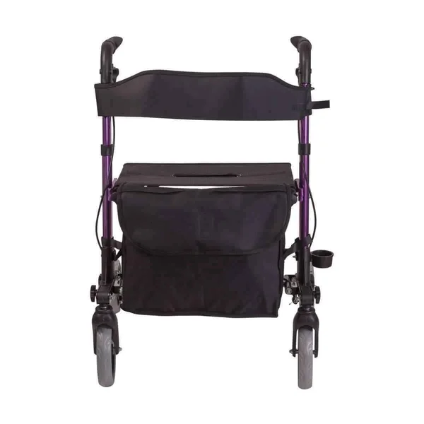 HealthSmart Euro-Style Lightweight Aluminum Folding Rollators - Titanium