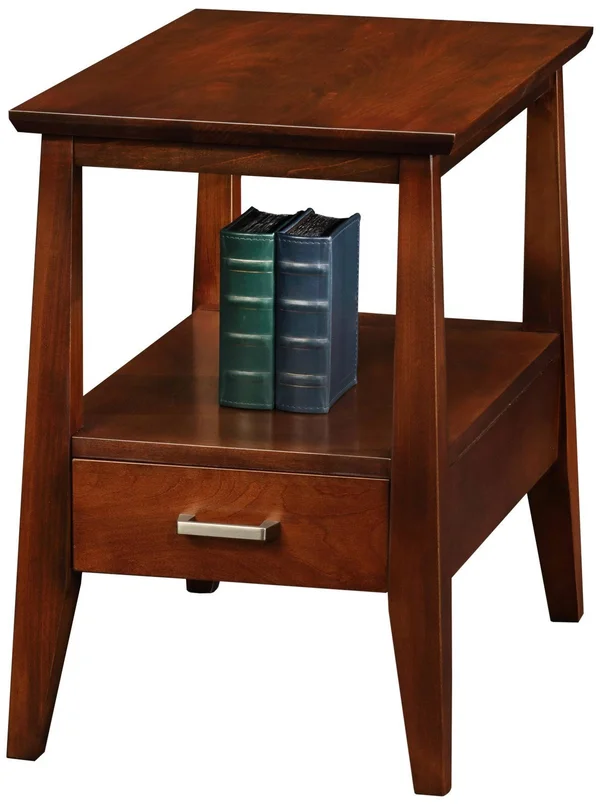 Leick Furniture Sienna Finish 1-Drawer Narrow End Table, Sienna