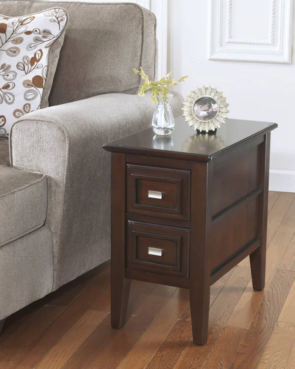 Ashley Chair Side End Table Larimer, Dark Brown