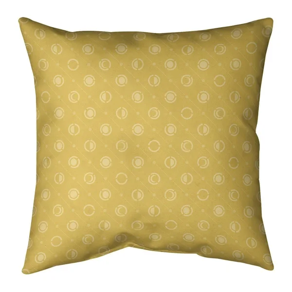 Warm Tones Monochrome Moon Phases Pattern Throw Pillow - 14 x 14 - Pink - Faux Suede