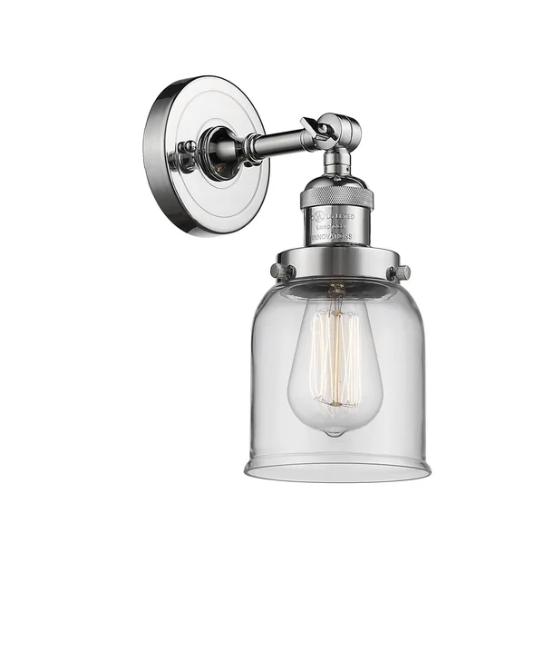 Innovations Lighting Glass All 1-Light Armed Sconce - Silver