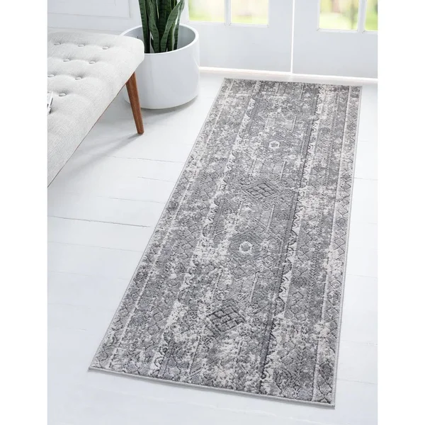 Porch & den Regatta Distressed Geometric Stripe Area Rug - 6& x 9& - Blue