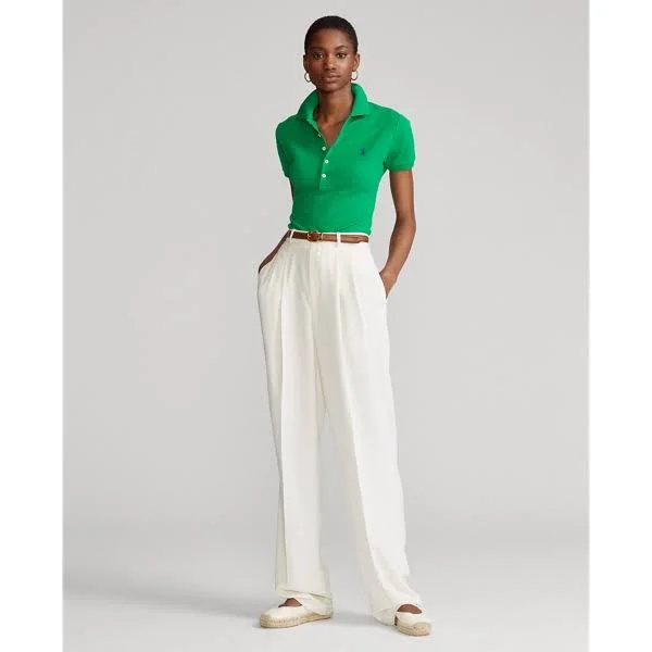 Ralph Lauren Women's Slim Fit Stretch Polo Shirt - Size L in Billiard/C7315