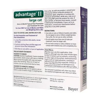 Bayer Advantage II Topical Flea Treatment for Cats - 4 pack