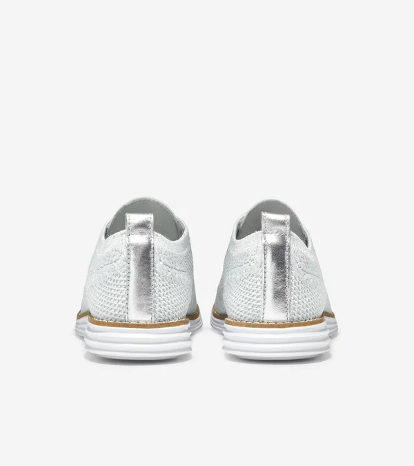Cole Haan Womens OriginalGrand Wingtip Oxford Metallic Dressy Oxfords