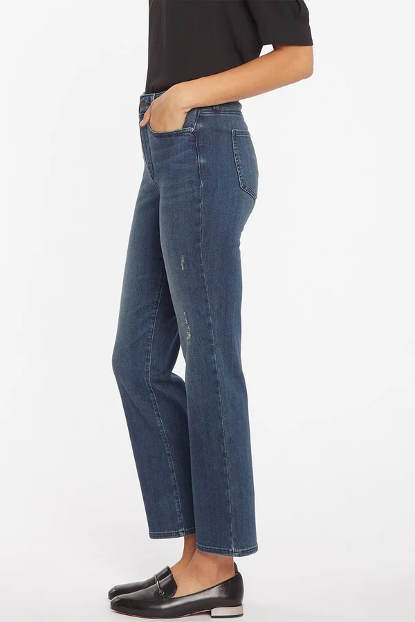 Nydj Women's Marilyn Straight Ankle Jeans in Greenwich - Regular, Size: 0, Denim