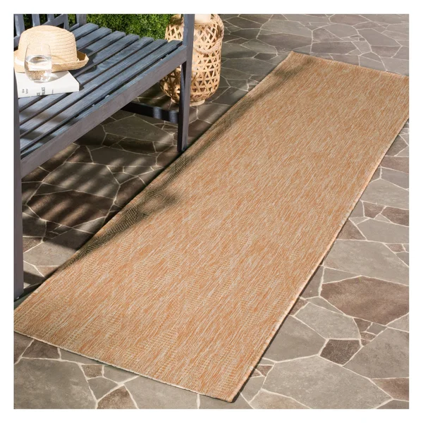 Safavieh Courtyard Natural 2&-3x22 x 12& Indoor/Outdoor Rug