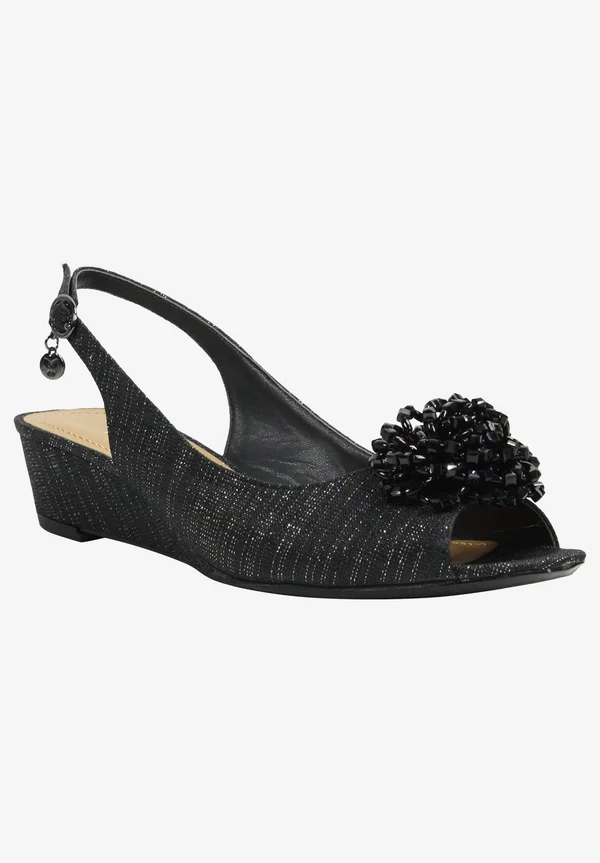 J. Renee Donalda Women's Shoes Black/Pewter : 7 W