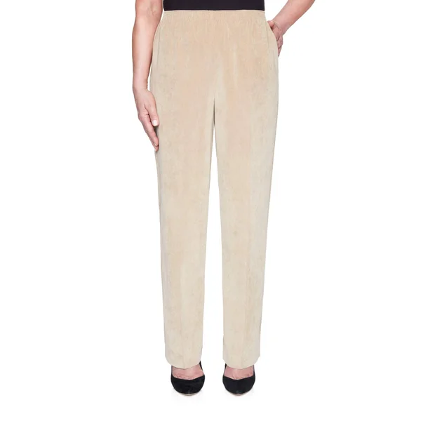 Alfred Dunner Petite Classics Corduroy Straight-leg Pants - Tan