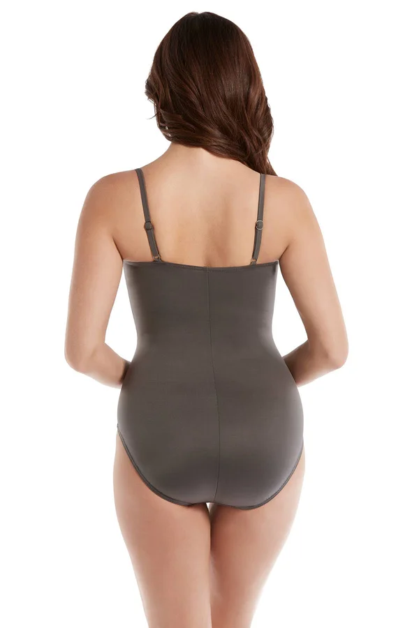 Miraclesuit Rock Solid Love Knot Underwire One Piece 8, Mineral