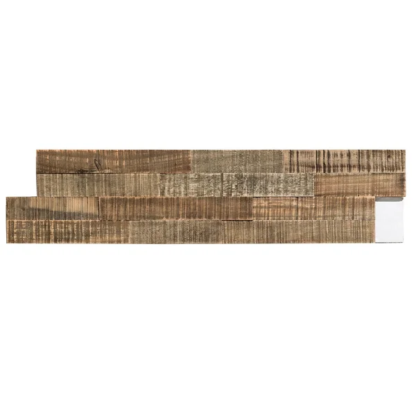 Sample - Wood Peel & Stick Mosaic Tile in Petrified Forest Aspect