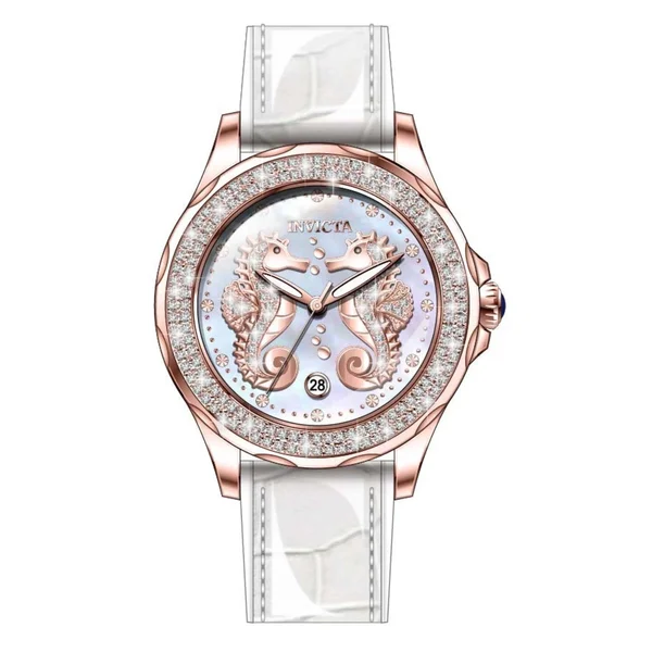 Invicta Women's 32662 Wildflower Quartz 3 Hand Platinum Dial Watch