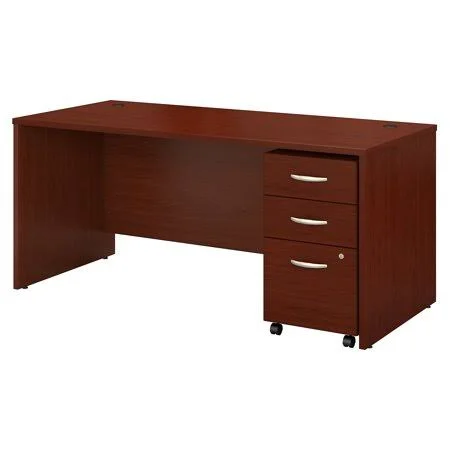 Bush Furniture Series C Returns & Bundles 189 lbs Weight Capacity Engineered Wood 66 W x 30 D Shell Desk with 3 Drawer Mobil