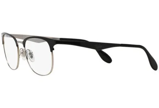 Ray-Ban 0RX6346 Full Rim Square Unisex Eyeglasses - Size 52 (Top Black on Silver)
