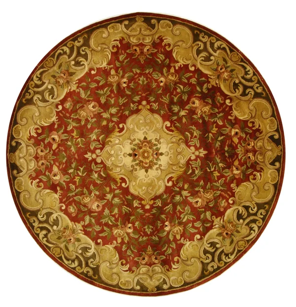 Safavieh 8& x 8& Round Classic CL234A Rust - Green Rug