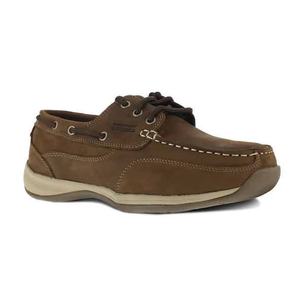 Rockport Works Sailing Club Boat Shoe Steel Toe - Men's Brown