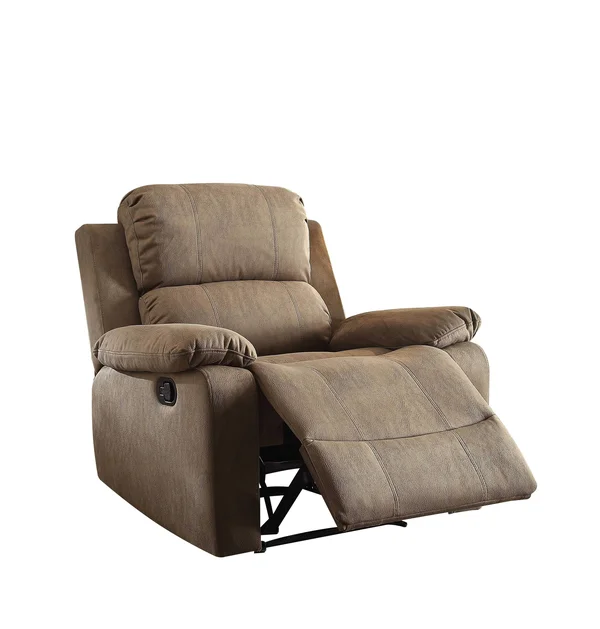 38x22 x 38x22 x 39x22 Taupe Polished Microfiber Fabric Recliner