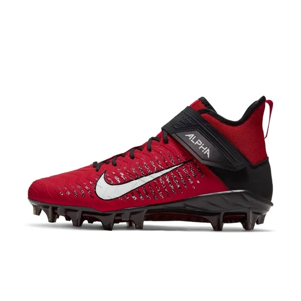 Nike Men's Alpha Menace Pro 2 Mid Football Cleats, Red