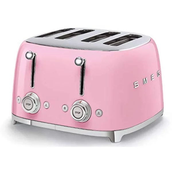 Smeg 4x4 Slot Toaster - Pink