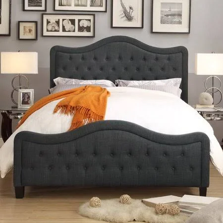 Winston Porter Sieber Upholstered Panel Bed - Size: Queen, Gray