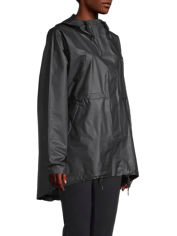 Hunter Original Vinyl Smock Ladies Waterproof Jacket - Black