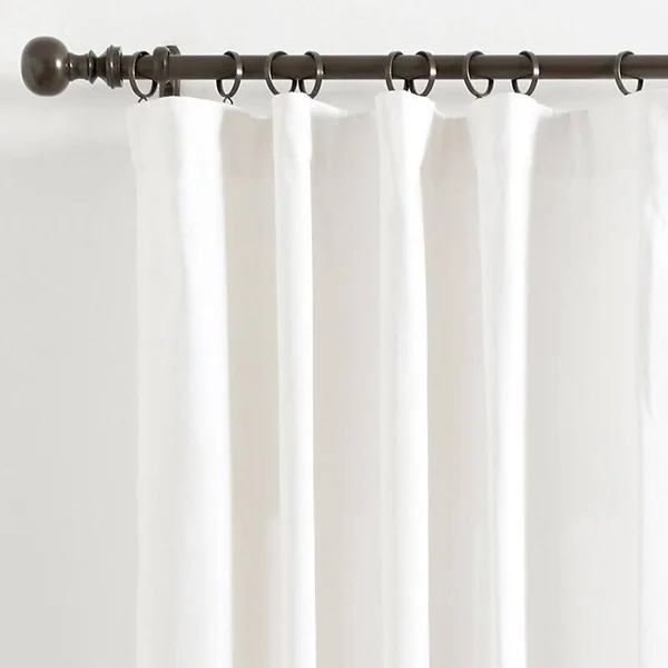 Essentials Drapery Panel Everyday 10oz Linen White 96x22 - Ballard Designs
