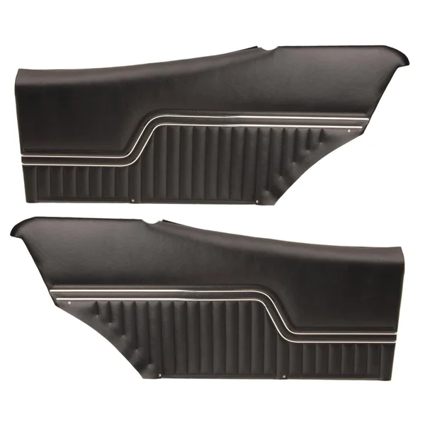 1970-1972 Chevelle Coupe Rear Door Panels - Pre-Assembled, Black