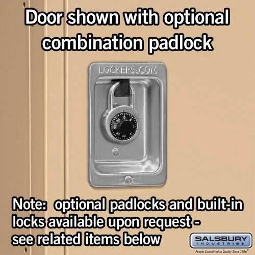 Salsbury Industries Tan-Double Tier Standard Metal Locker 6 Feet x 12 Inches