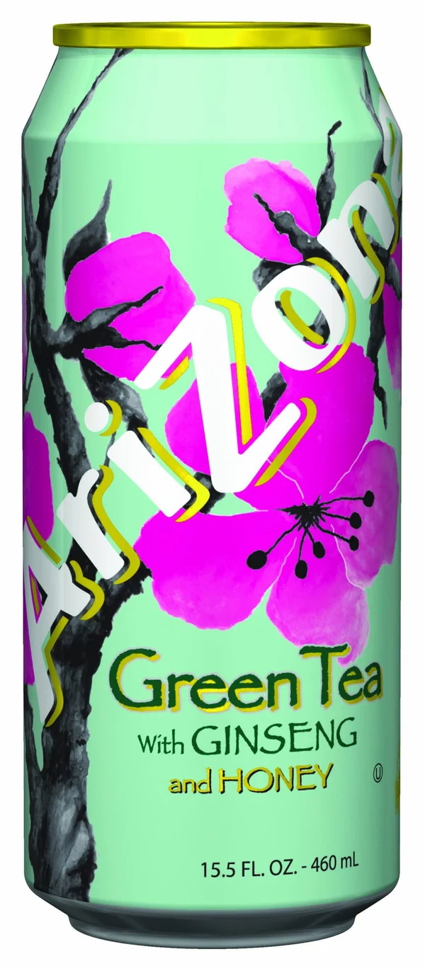 Arizona Green Tea with Ginseng and Honey - 15.5 Ounce (Pack of 24)