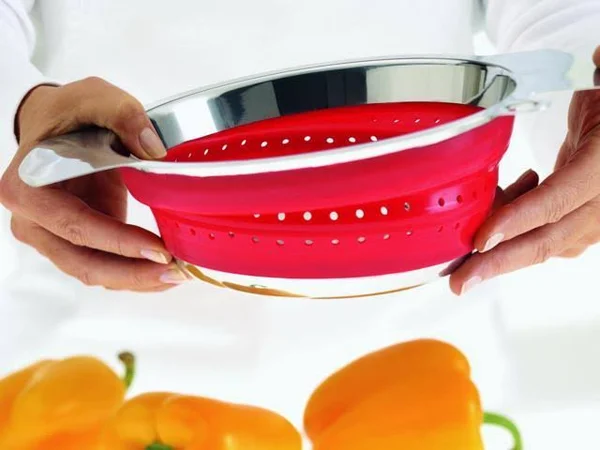 Rosle Foldable Colander Red