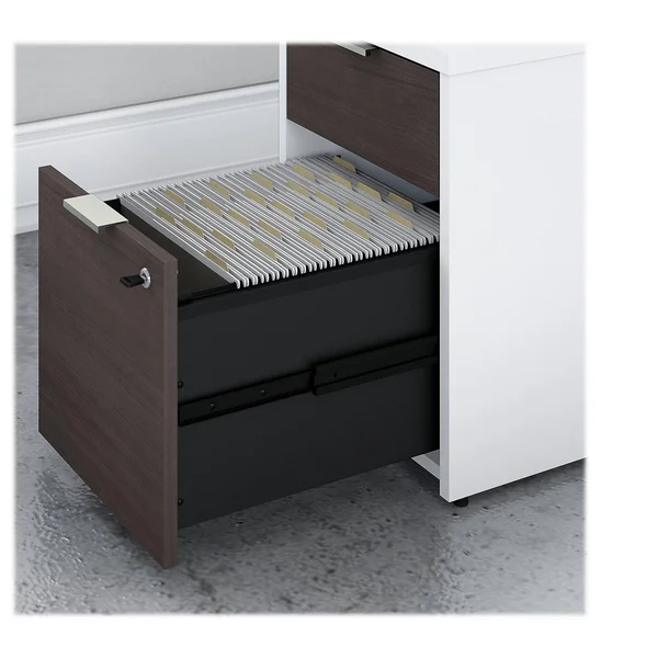 BBF Bush Business Furniture Jamestown 60W L Shaped Desk with Drawers