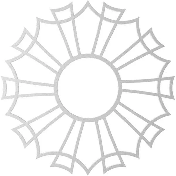 Ekena Millwork CMPP32AUSNI 32x22OD x 11 1/4x22ID x 1x22P Augustus Architectural Grade PVC Pierced Ceiling Medallion, Nickel
