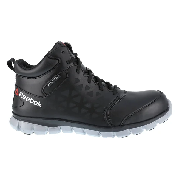 Reebok Sublite Cushion Work Mid Composite Toe Waterproof, Men's Black