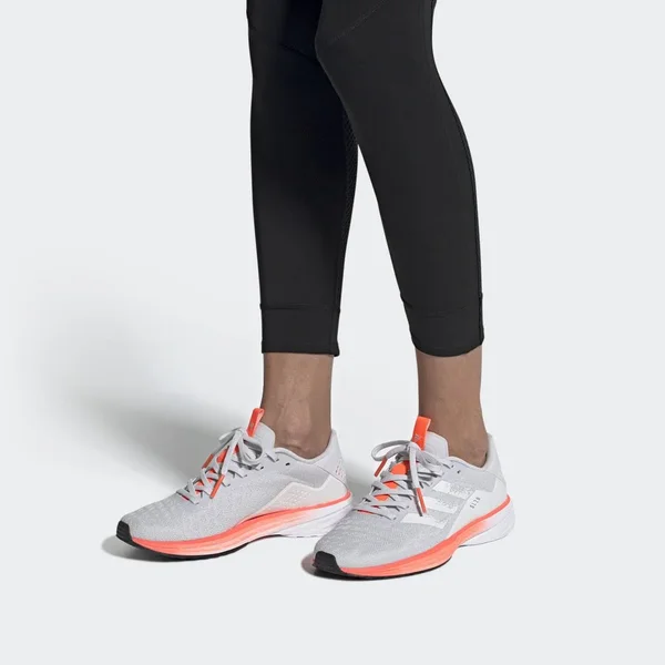 Adidas SL20 Dash Grey/White/Coral Women's Running Shoes - Size: 6
