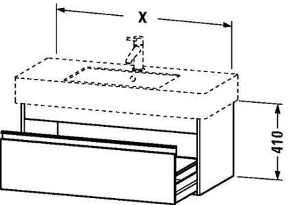 Duravit - Ketho Vanity Unit 17 7/8 inch X31 1/2 inch for #032985 - KT669003535